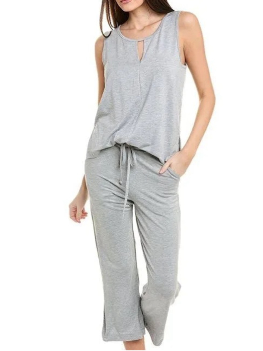 Cabi Gray Summer Jumpsuit Size Medium EUC